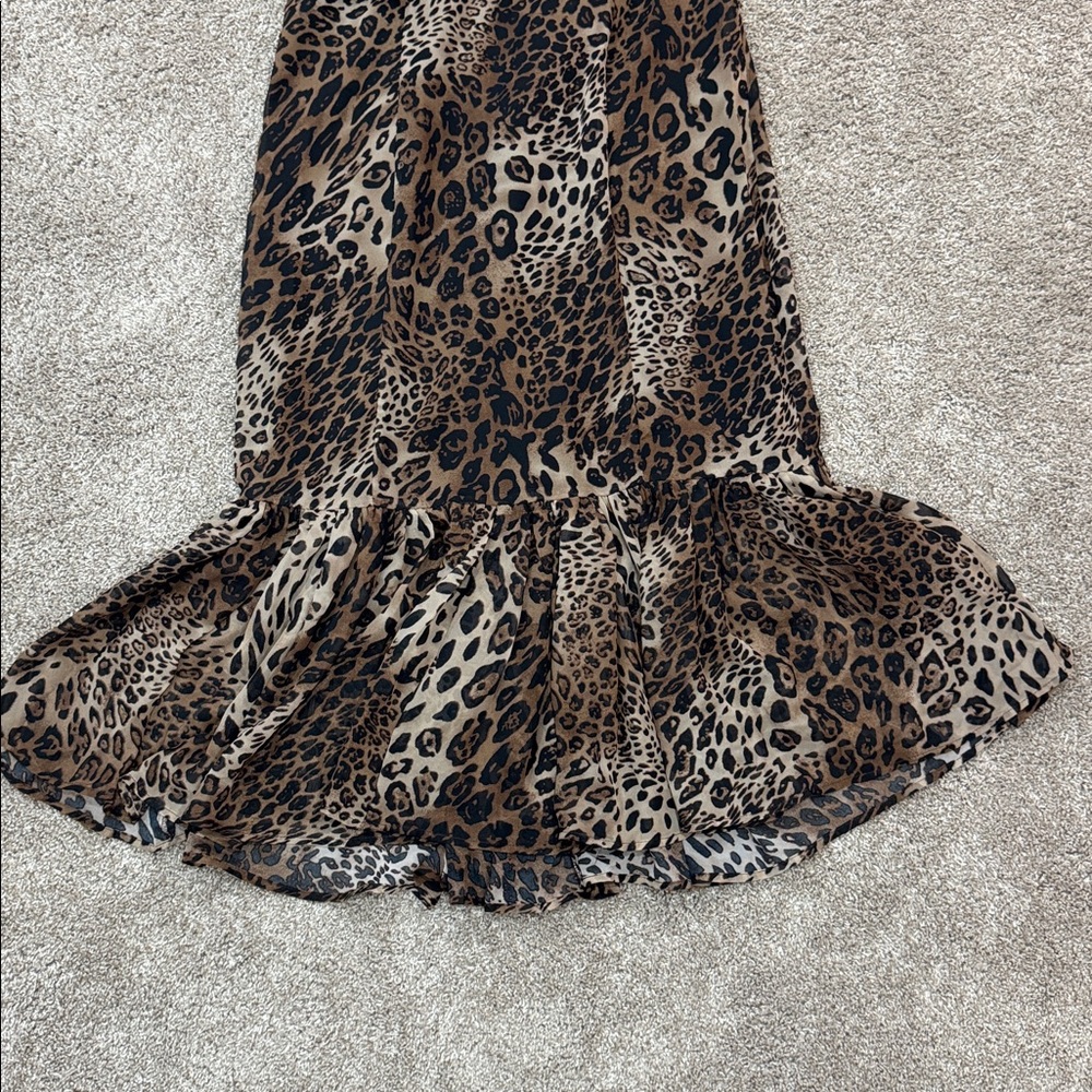 Vici Leopard Print Maxi Dress in Brown - Picture 4 of 8